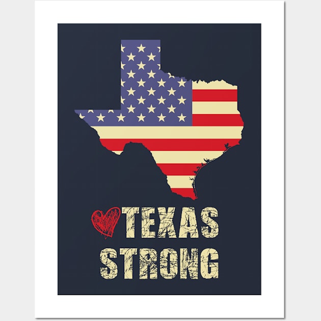 Love Support Pray For Texas Wall Art by skstring